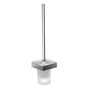 Liaison closetborstelgarnituur chroom/kristalglas gesatin.