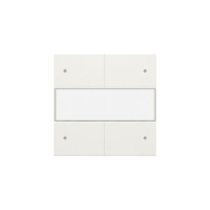 Afwerkingsset 4-voudige pot.vrij knop 24V Led/tekst white