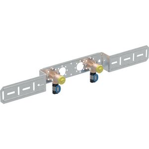 Muurplaat dubbel FLOWFIT pers 2x op beugel 16x1/2"bn.dr. hoh 153mm