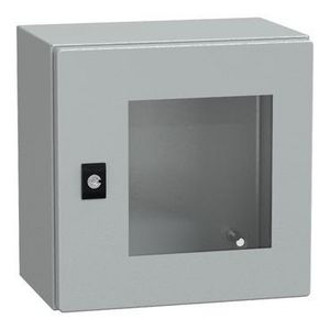 Deur 300x300x200mm IP66 / IK08 Transparant RAL70 Spacial CRN