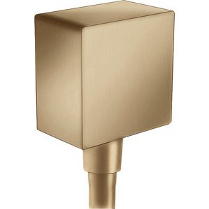 Muuraansluitbocht Fixfit Square met terugslagklep 26455140 brushed bronze