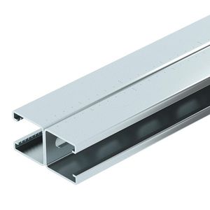 Lengte a 3m. profielrail geperforeerd sleufbreedte 22mm 41x82mm bandverzinkt