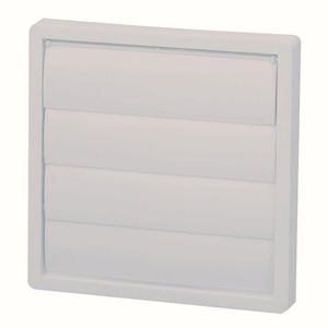 Jalouzieklep kunststof zelfsluitend 243x243mm PER-200W lichtgrijs RAL7035