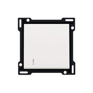 Afwerkingsset lens enkelvoudige schakelaar/knop white c.