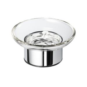 Zeephouder helder glas met houder chroom vrijstaand NEMOX