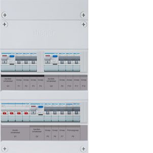 9-groepenverdeler, HS, 3x ALS 40A +kookgroep, 3f