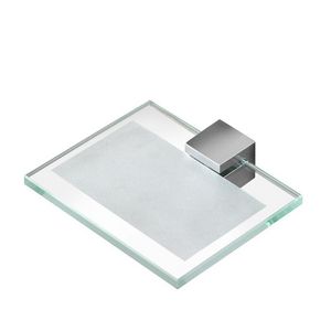 Zeephouder/zeepplateau glas met wandhouder chroom NEXX