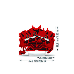 3-draads rijg 2,5mm² voor Ex e II-rood 2002-6303 VVE=100