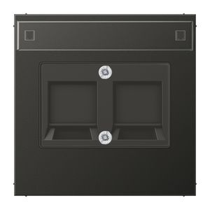 Afdekking antraciet voor mod.jack 2-voudig LS VVE=10