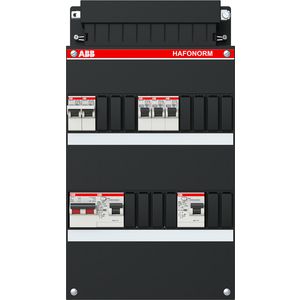 Groepenkast 3 groepen achter 2x30mA + F + HS 1-fase 1SPF006905F0272