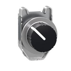 Flush mounted black selector switch head knurled knob 2-pos