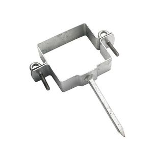 Scharnierpijpbeugel HWA zink vierkant 120x120mm met slagpen