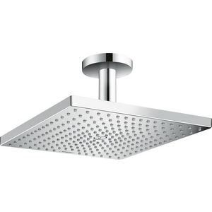 Raind. Sq. 300 1 straalsoort hoofddouche 100mm chroom met plaf. Eco.9 l/m