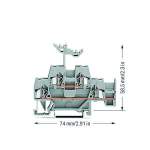 2-etageklem Rijg-/rijgklem+extra dwarsbrug gr 280-520 VVE=50