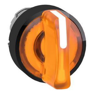 Kop voor verlichte keuzeschakelaar 3 standen Ø22mm Geel