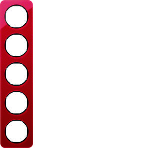 Afdekraam 5-voudig berker R.1 rood acryl/zwart
