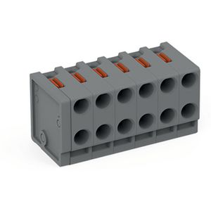 2-draads FE steker Drukknop PUSH WIRE grijs 252-306 VVE=100