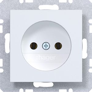 Wandcontactdoos ongeaard A.x/C.x lichtwit mat