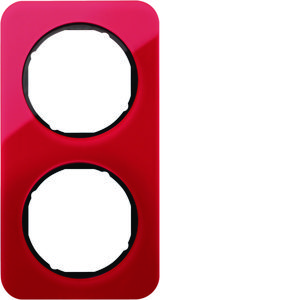 Afdekraam 2-voudig berker R.1 rood acryl/zwart