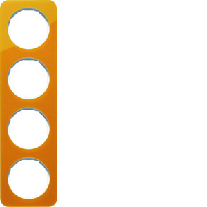 Afdekraam 4-voudig berker R.1 oranje acryl/polarwit