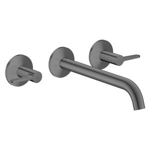 3-gats inbouw badkraan rechte grepen AXOR One Brushed Black Chrome