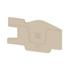 Afsluit- eindplaat d.beige h:62.64mm b:2.1mm V- VVE=20