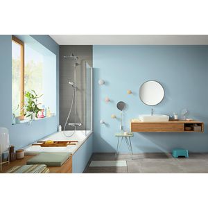 Croma E 280 1 straalsoort Showerpipe opbouw badthermostaat chroom