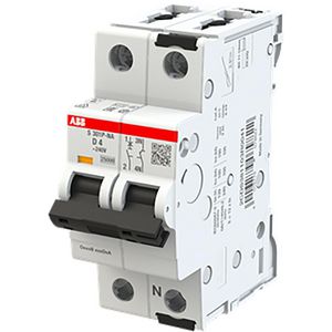 Installatieautomaat 25kA 1P+N D-karakteristiek 4A