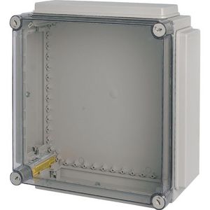 Kast Ci HxBxD=421x421x175mm deksel Ral7035 4x gladde flenzen