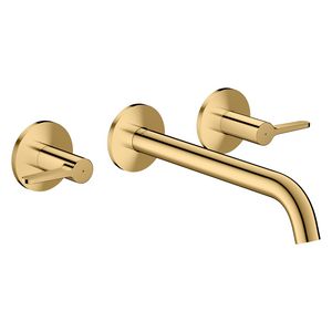 3-gats inbouw badkraan rechte grepen AXOR One Polished Gold-Optic