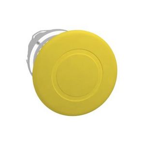 Drukknop paddestoel 40mm Druk/trekvergrendeling 22mm Geel