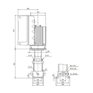 Centrifugaalpomp CRE10-03 AN-A-A-E-HQQE 3x380-500 60 HZ