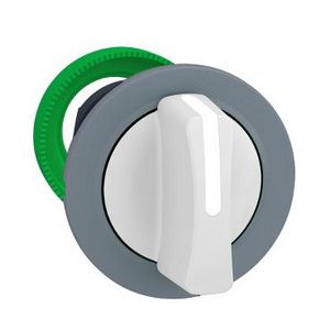 Flush mounted white selector switch head 3 pos