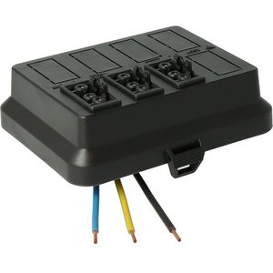 AK2-W8Deksel3x3p Wieland zwart VVE=10