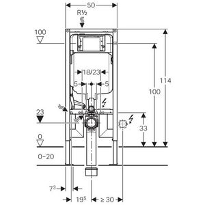 Duofix wc element 1140mm