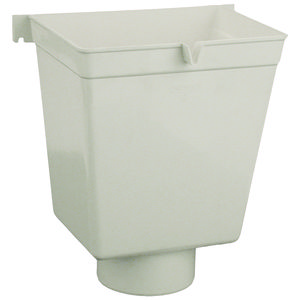 PVC HWA vergaarbak 80mm wit