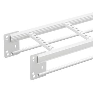 Lengte a 6m. Kabelladder 300mm KHZPV zinkpox wit RAL9010