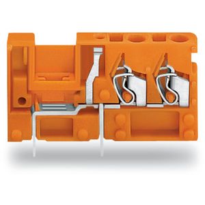 Rijgbare 2-draads printklem brugmog. 2,5mm² oranje VVE=200