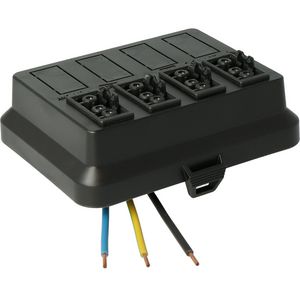 AK2-W8Deksel4x3p Wieland zwart VVE=10