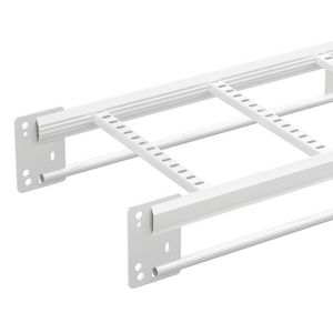 Lengte a 6m. Kabelladder 400mm KHZPV zinkpox wit RAL9010