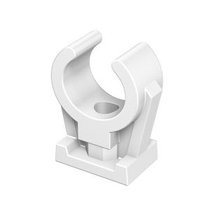 Kunststof beugel FLAMCOFIX enkel KS Ø10mm wit met moer M6 VVE=100