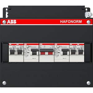 Groepenkast 4 groepen achter 2x30mA + HS 1-fase 220 x 165