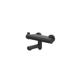 Badthermostaatkraan PACT hoh 150mm cooltouch mat zwart incl. s-koppelingen