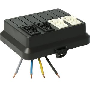 AK2-W8Deksel4x3p (2+2 geschakeld) zwart VVE=10