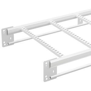 Lengte a 6m. Kabelladder 600mm KHZPV zinkpox wit RAL9010