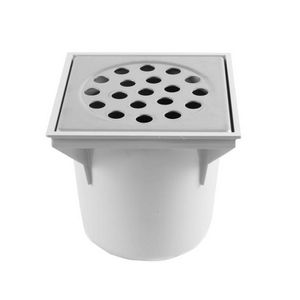 Vloerput 200x200mm RVS rooster 402