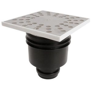 PP doucheput 15x15mm OU. RVS deksel