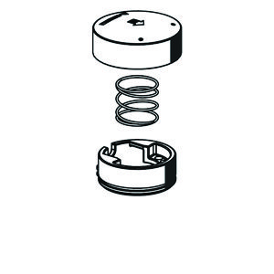 Bedieningsknop PETIT SC-Mmet drukveer en beschermring chroom