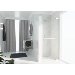 Douche draaideur N180 type 1B 100 bereik 985-1000x2000mm helder glas matchroom