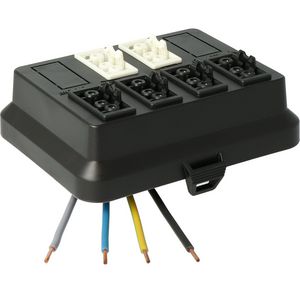 AK2-W8Deksel 6x3p (4+2 geschakeld) zwart VVE=10